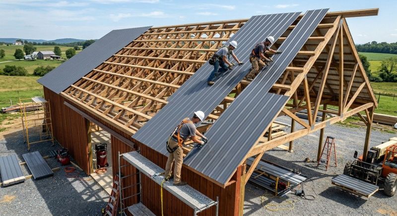 Barn Roof Installation in Sussex County, DE