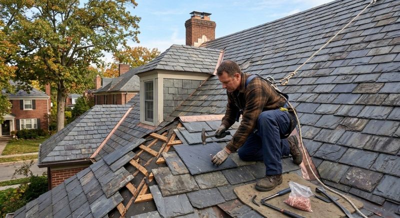 Slate Roof Repair in Denton, MD