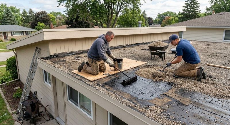 Tar And Gravel Roof Repair in Harbeson, DE