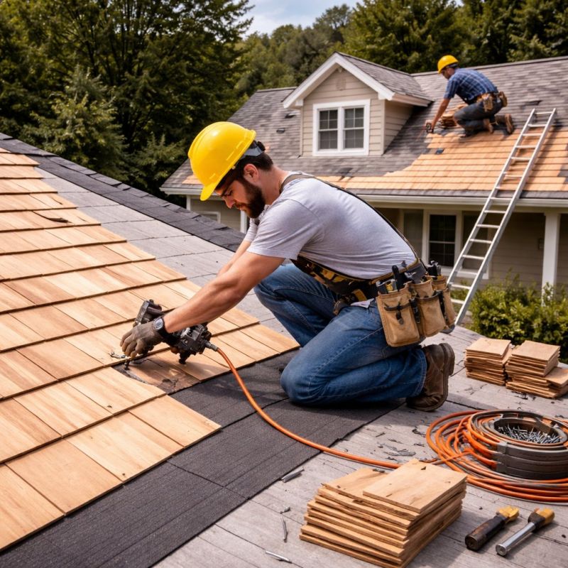 Wood Roofing Installation in Houston, DE